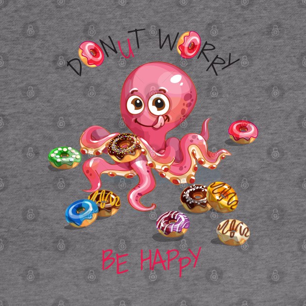 Octopus Donut Worry by Mako Design 